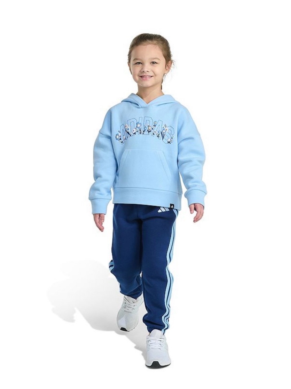 ADIDAS Girls 2-PIECE LONG SLEEVE HOODED
PULLOVER & JOGGER SET Size 2T